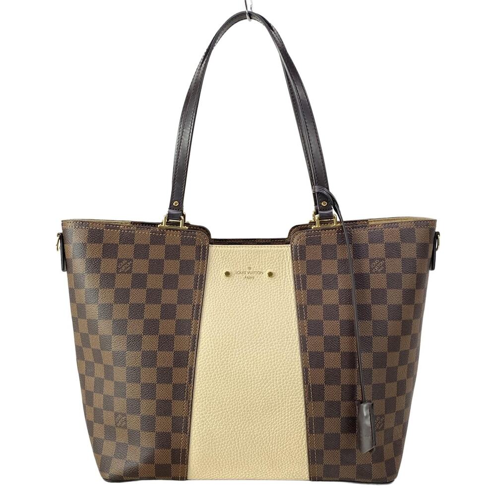 Louis Vuitton JERSEY Damier Tote Bag N44022 Damier Canvas Taurillon Leather